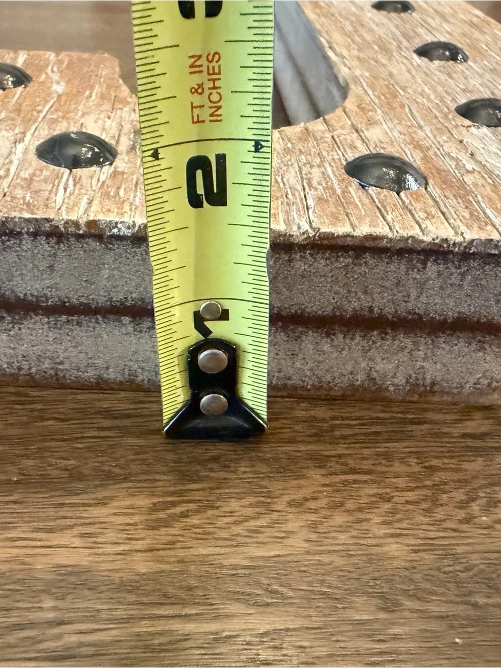 Rustic Wood Letter “J” Wall Decor with Black Studs - Unbranded